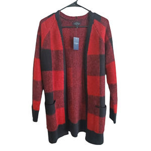 NWT Lucky Brand Plaid/Gingham Cardigan